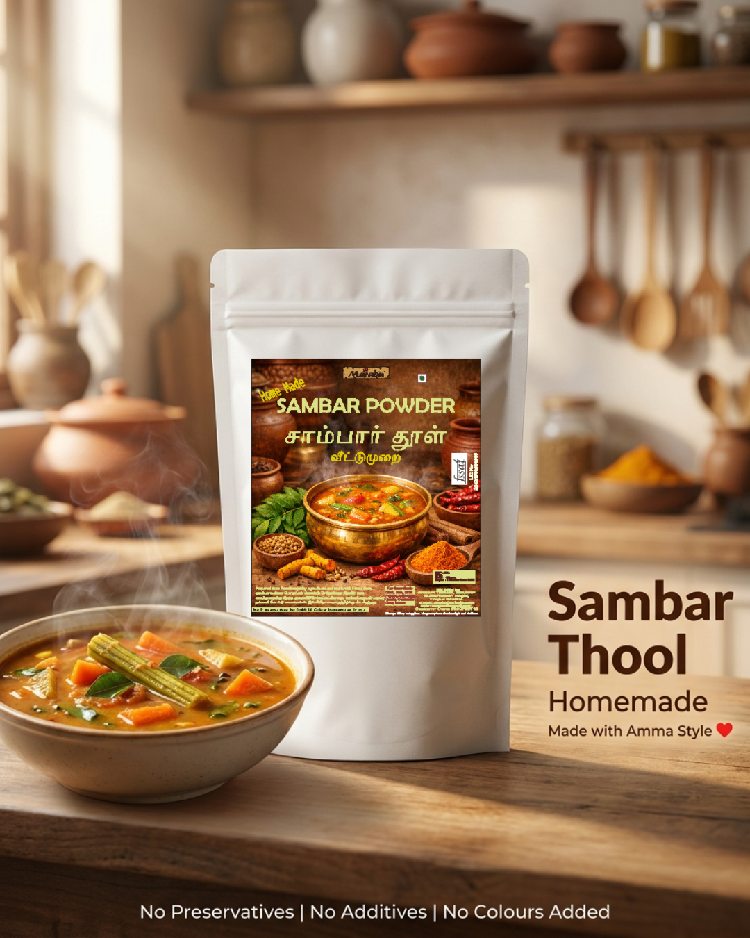 Homemade Sambar Powder | Sambar Rice | Idli Sambar Thool