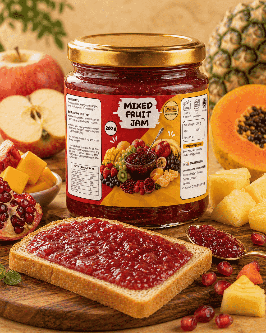 Mixed Fruit Jam 200gm