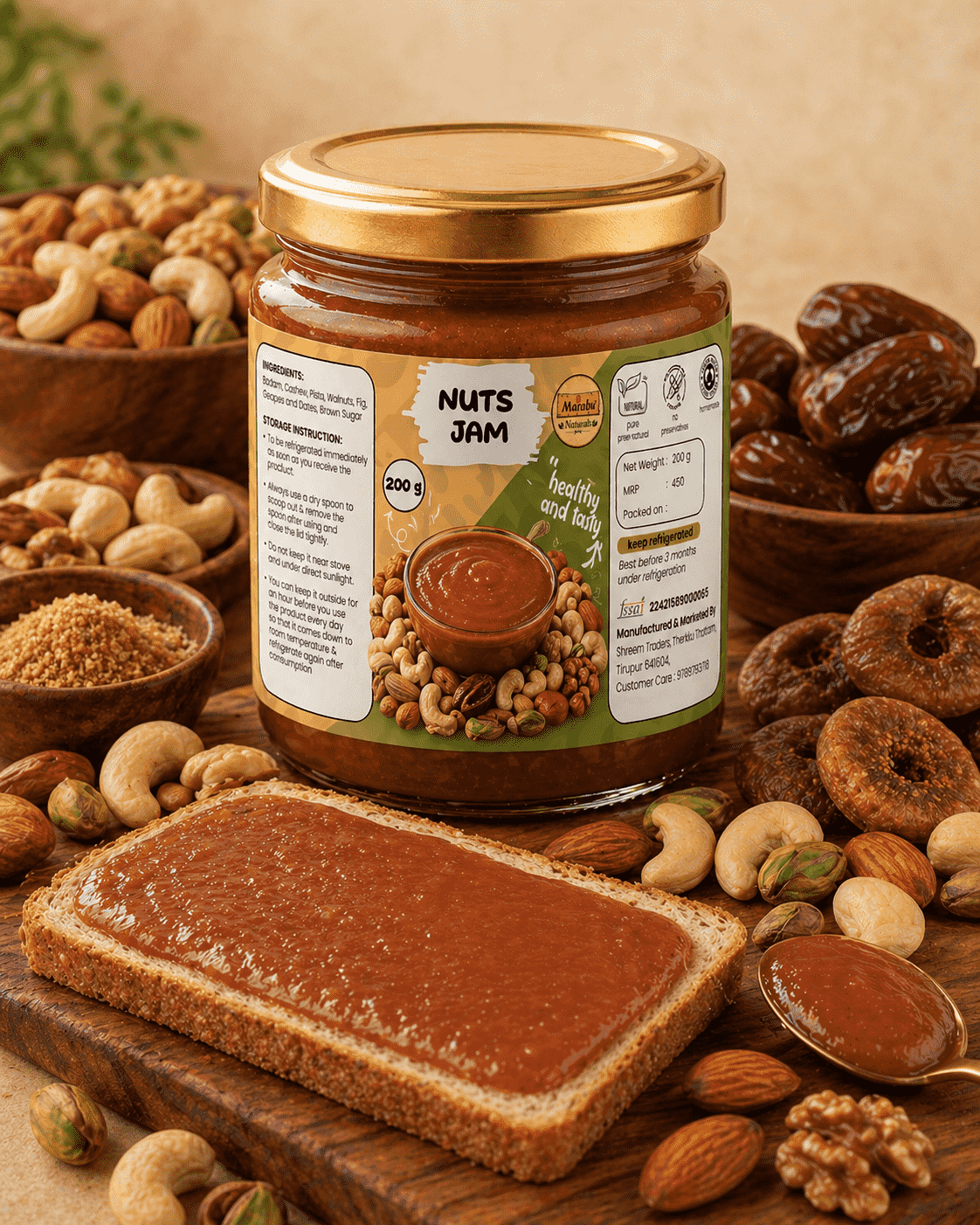 Mixed Nuts Jam 200gm
