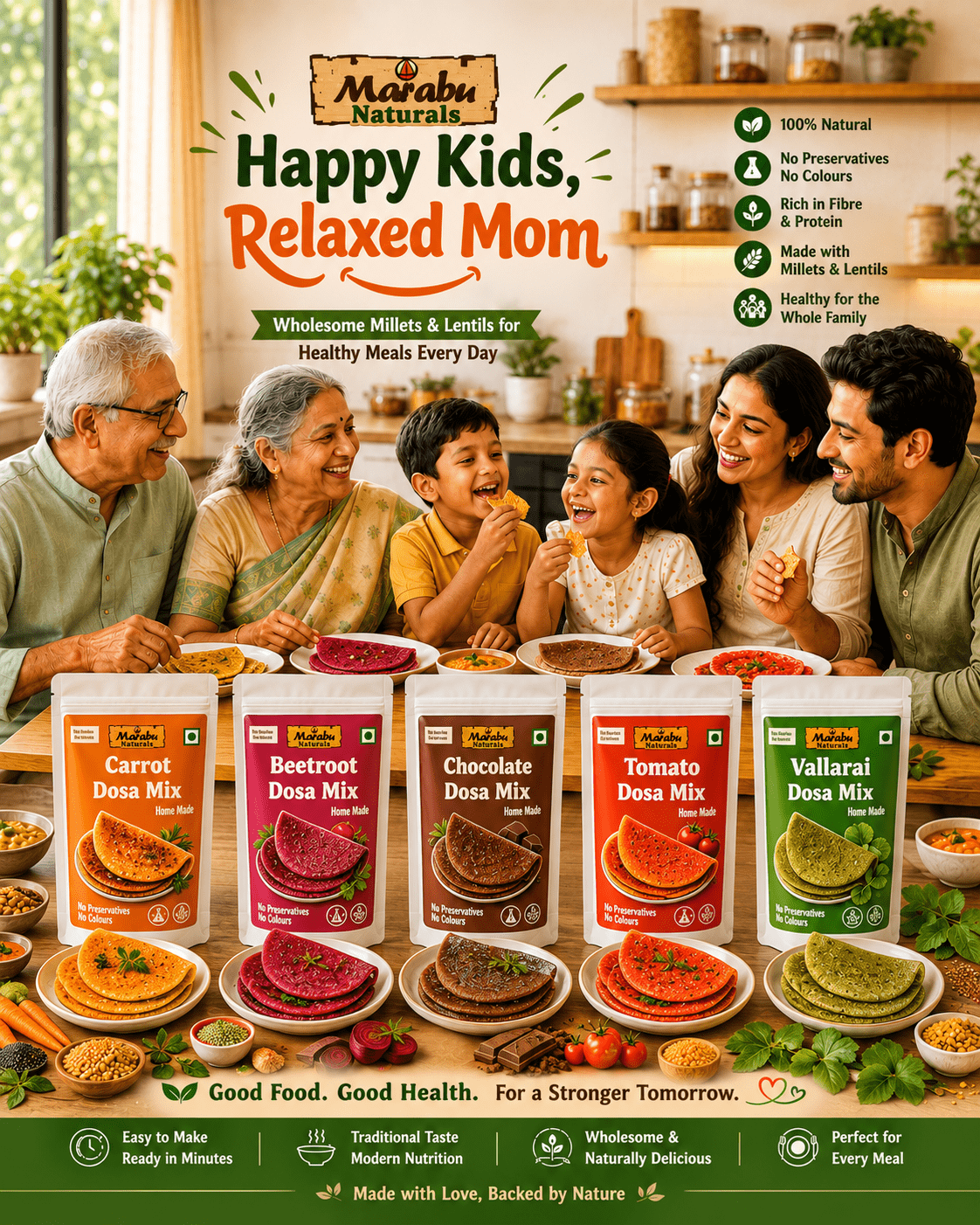 Colourful Dosa | Kids Combo ( Pack of 6)
