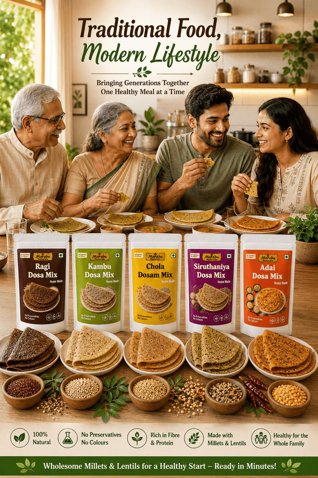 Millet Dosa Combo Pack of 5